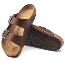 Load image into Gallery viewer, BIRKENSTOCK Arizona Vintage Wood Roast Natural Leather Slides