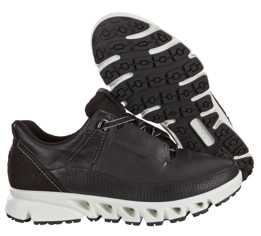 ECCO Multi Vent Low GTX Leather Shoes Ladies Black SOUL 2 SOLE