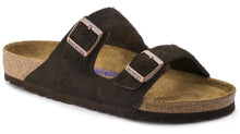 Load image into Gallery viewer, BIRKENSTOCK Arizona Mocca Suede Softbed Slides