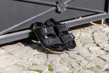 Load image into Gallery viewer, Birkenstock Suede / Shearling (Sheepskin) Slides Sandals