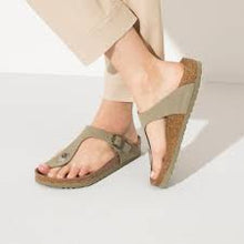 Load image into Gallery viewer, BIRKENSTOCK Gizeh Khaki Earthy Vegan BF Thong