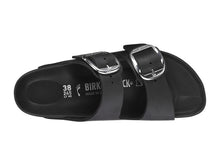 Load image into Gallery viewer, BIRKENSTOCK Arizona Big Buckle Oiled Black Leather Slides
