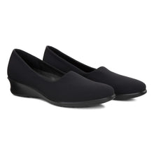 Load image into Gallery viewer, ECCO Felicia Black Textile Slip On Dress Shoe