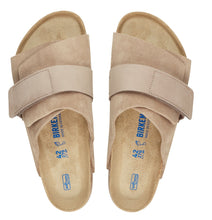 Load image into Gallery viewer, BIRKENSTOCK Kyoto Taupe Suede/Nubuck Leather Slides