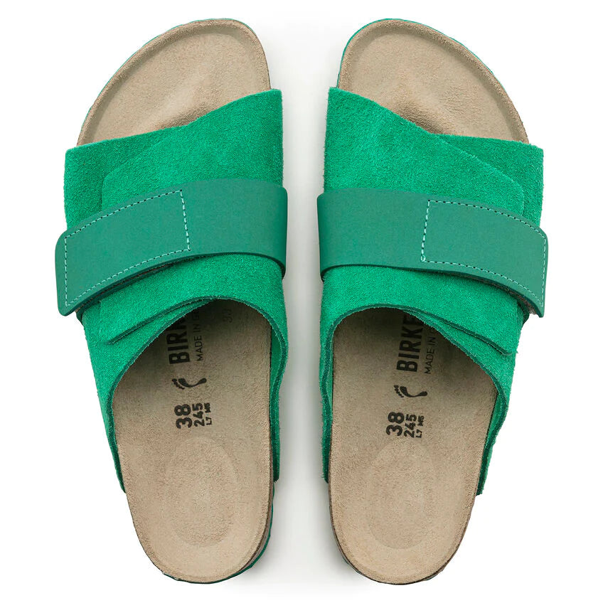 Green 2025 suede birkenstocks