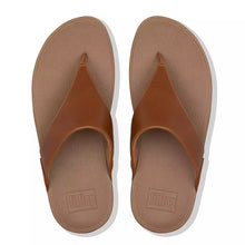 Load image into Gallery viewer, Fitflop Lulu Tan Leather Toe Post Sandal
