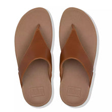 Load image into Gallery viewer, Fitflop Lulu Tan Leather Toe Post Sandal