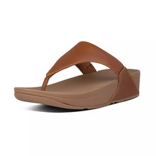 Load image into Gallery viewer, Fitflop Lulu Tan Leather Toe Post Sandal