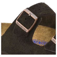 Load image into Gallery viewer, Birkenstock Arizona Mocca Suede Softbed Slides
