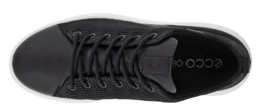 ECCO Street 720 Black Ladies Leather Sneaker SOUL 2 SOLE SHOES