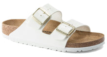 Load image into Gallery viewer, BIRKENSTOCK Arizona White Patent BF Slides