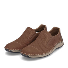 Load image into Gallery viewer, Rieker 05286 Brown Leather Mens Slip On Shoe
