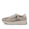 RIEKER Danielle N8114 Taupe/Bronze Ladies Leather Zip Sneaker