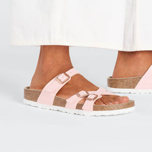 BIRKENSTOCK Franca Shiny Embossed Light Rose Sandal