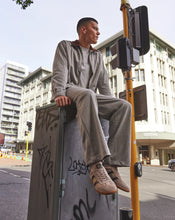 Load image into Gallery viewer, GOODSOLE Parallel Mens Sneaker in Mushroom/Black Suede
