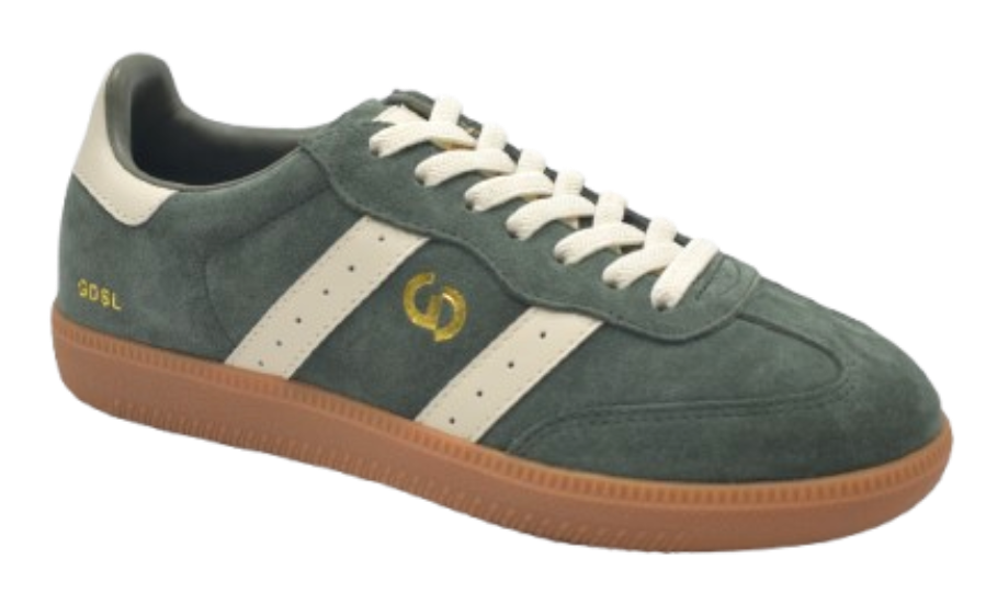 GOODSOLE Parallel Sneaker in Cypress/Ivory Suede