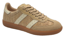Load image into Gallery viewer, GOODSOLE Parallel Sneaker in Sand Raffia Suede

