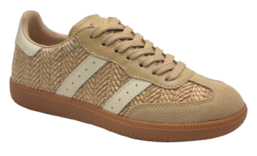 GOODSOLE Parallel Sneaker in Sand Raffia Suede