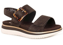 Load image into Gallery viewer, REMONTE by Rieker Molly Adjustable Chocolate Ladies Leather Sandal (D1J62)
