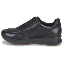 Load image into Gallery viewer, REMONTE by Rieker N7401 Black Zip/Lace Cheetah Leather/Textile Sneaker
