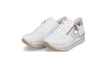 Load image into Gallery viewer, REMONTE by Rieker Jorja White Ladies Leather Zip Sneaker (D1318)
