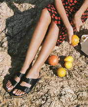 Load image into Gallery viewer, BIRKENSTOCK Arizona Semi Exquisite Woven Embossed Black Leather
