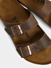 Load image into Gallery viewer, BIRKENSTOCK Arizona Habana Oiled Leather Slides
