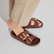 Load image into Gallery viewer, BIrkenstock Arizona Hot Chocolate Embossed Semi-Exquisite | Soup 2 Sole Shoes
