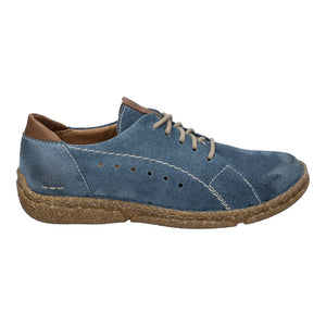 JOSEF SEIBEL Neele 67 Azur Suede Ladies Lace Up Walking Shoe