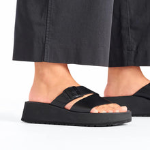 Load image into Gallery viewer, BIRKENSTOCK Almina Exquisite Black Smooth Leather Slide
