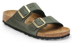 BIRKENSTOCK Arizona Thyme Oiled Leather Slides