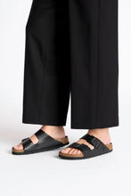 Load image into Gallery viewer, BIRKENSTOCK Arizona Semi Exquisite Woven Embossed Black Leather
