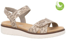 Load image into Gallery viewer, REMONTE by Rieker Eleanor Leopard Metallic Adjustable Ladies Leather Sandal (D2049)
