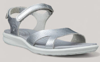ECCO Cruz II Pure Silver Foil Womens Sandal