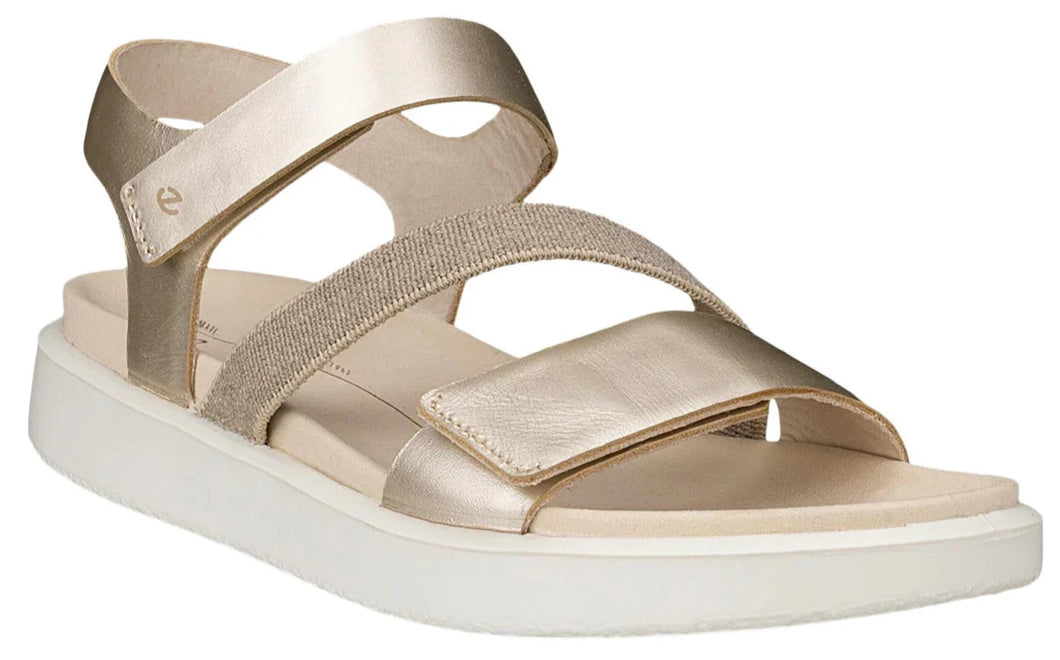 ECCO Flowt Pure White Gold Ladies Sandal