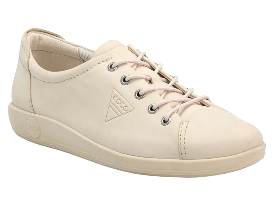 ECCO Soft 2.0 Limestone Ladies Nubuck Sneaker