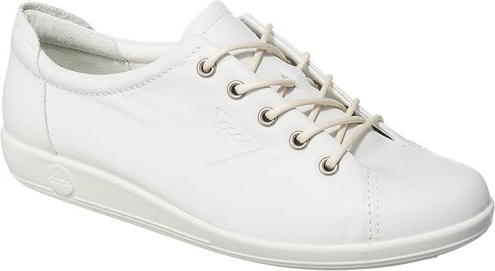 ECCO Soft 2.0 Ladies Leather Sneaker in White SOUL 2 SOLE SHOES Soul 2 Sole Shoes