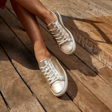 Load image into Gallery viewer, ECCO Soft 7 White Gold Ladies Leather Sneaker
