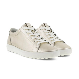 ECCO Soft 7 White Gold Ladies Leather Sneaker