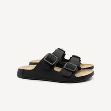 Load image into Gallery viewer, ECCO Cozmo Black Mens Buckle Leather Sandal
