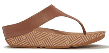 Load image into Gallery viewer, Brown sandal with a patterned sole on a white background
