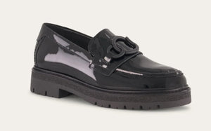 NAOT Fremont Black Ladies Patent Leather Loafer