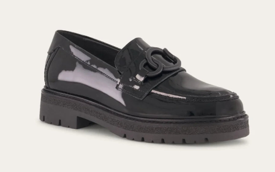 NAOT Fremont Black Ladies Patent Leather Loafer