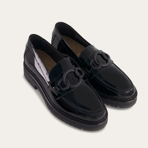 NAOT Fremont Black Ladies Patent Leather Loafer