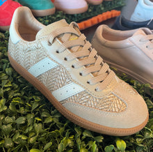 Load image into Gallery viewer, GOODSOLE Parallel Sneaker in Sand Raffia Suede
