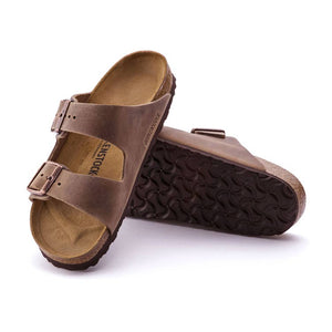 BIRKENSTOCK Arizona Habana Oiled Leather Slides