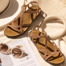 Load image into Gallery viewer, NAOT Dorith Latte Leather Ladies Sandal
