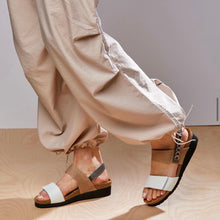 Load image into Gallery viewer, NAOT Eliana Soft White Beige Combo Leather Ladies Sandal
