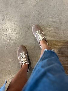 GOODSOLE Parallel Sneaker in Walnut/Ivory Suede