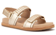 Load image into Gallery viewer, KLOUDS Findlay Weave Gold Leather Sandal
